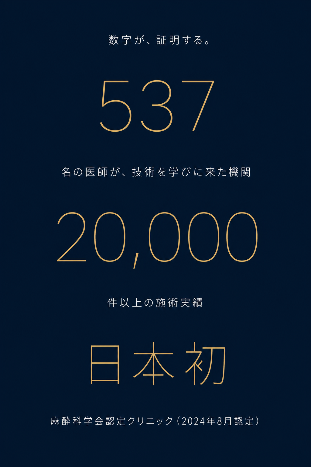 数字が、証明する。